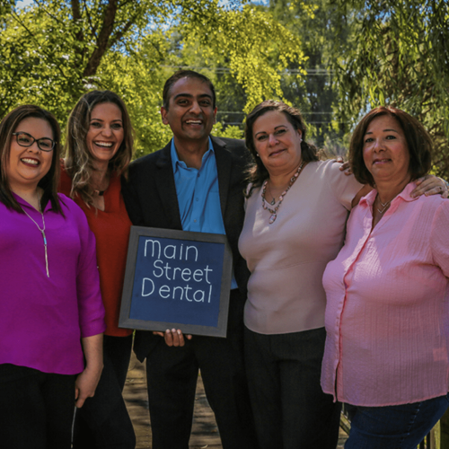 Dr and Staff photo About us Main Street Dental dentist in East Dundee, IL Dr. Amish Desai